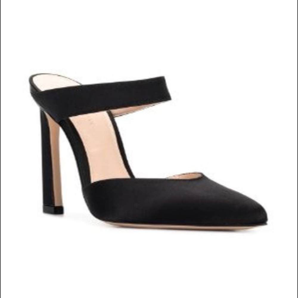 Stuart Weitzman Black Suede Mule